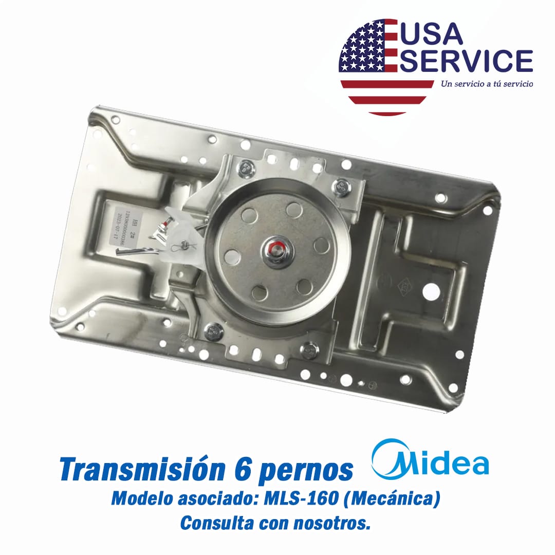 Transmisión Mecánica de 6 pernos - MLS-160 - Midea - Repuesto línea blanca USA Service