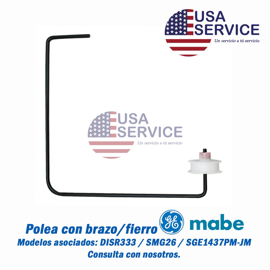 POLEA CON FIERRO - DISR333/SGE1437/SMG26 - General Electric/MABE - Repuesto línea blanca USA Service