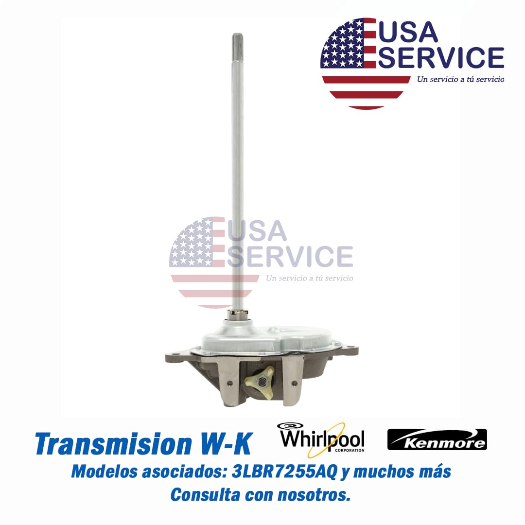 Transmisión Lavadora - 3LBR7255AQ - Whirlpool/Kenmore - Repuesto línea blanca USA Service