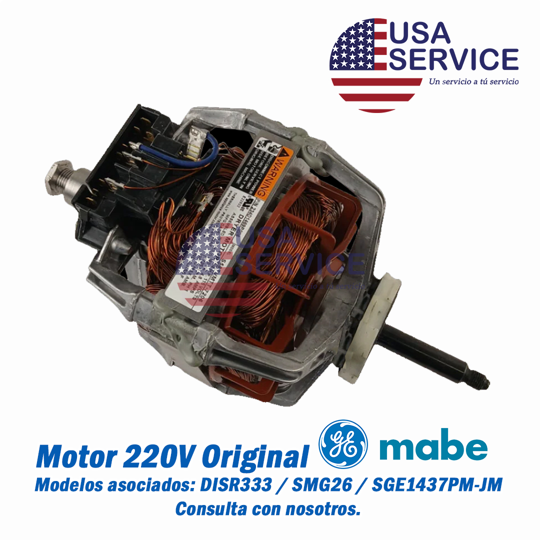 MOTOR - DISR333/SMG26/SGE1437 - General Electric/MABE - Repuesto línea blanca USA Service