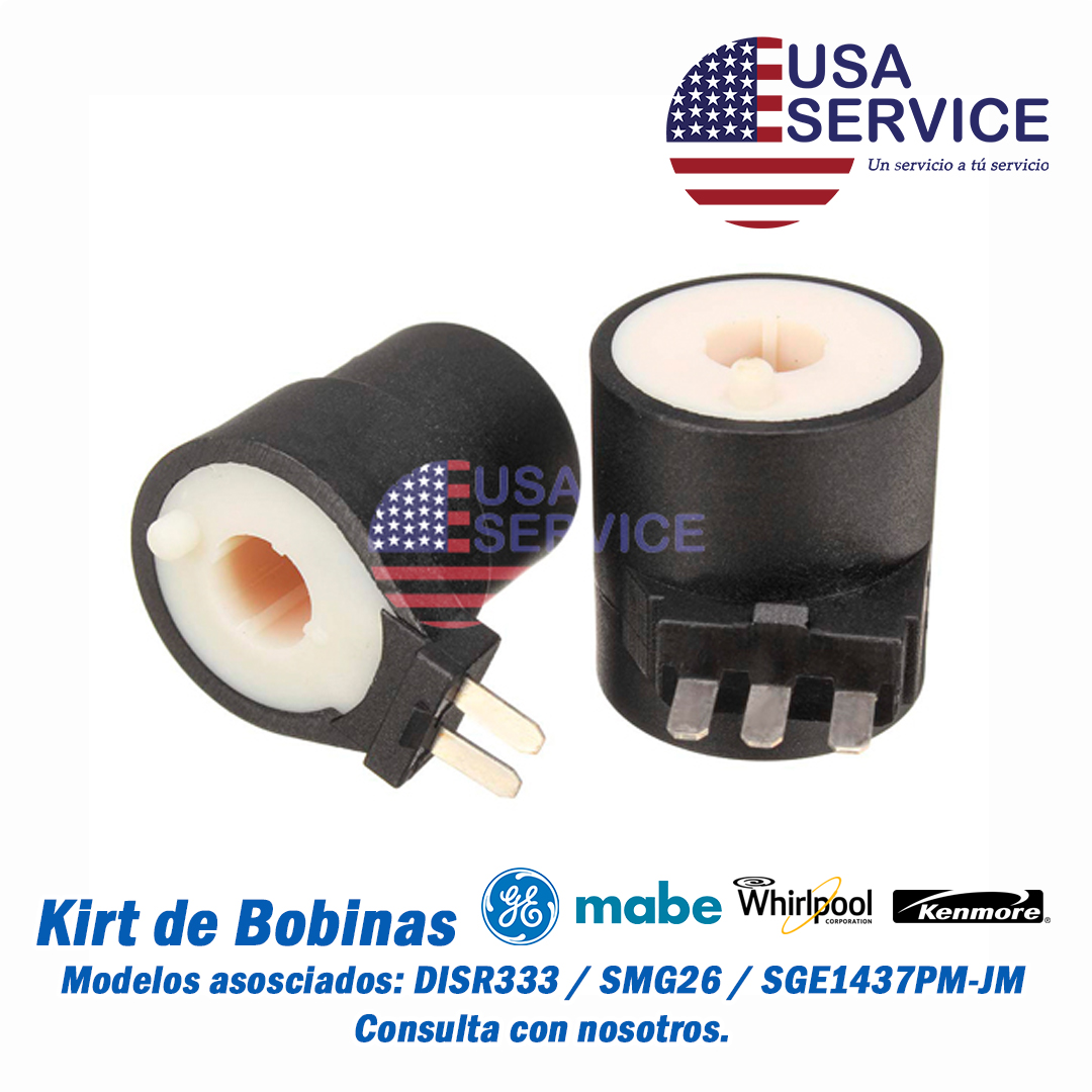 KIT DE BOBINA 2 Y 3 CONTACTOS - DISR333/SGE1437/SMG26 - General Electric/MABE - Repuesto línea blanca USA Service