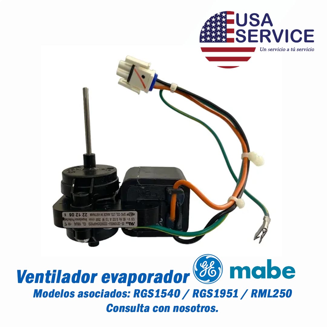 Ventilador evaporador - RGS1540 - RGS1951 - General Electric/MABE - Repuesto línea blanca USA Service